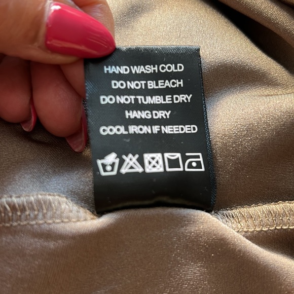 NWT Michael Costello X Revolve shimmery dark taupe midi sexy dress - Picture 10 of 10